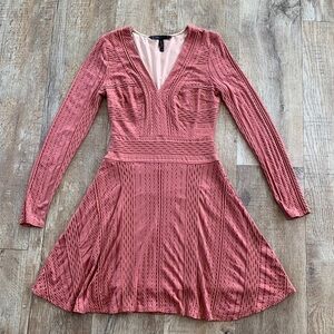 BCBGMAXAZARIA dusty rose color fitted dress